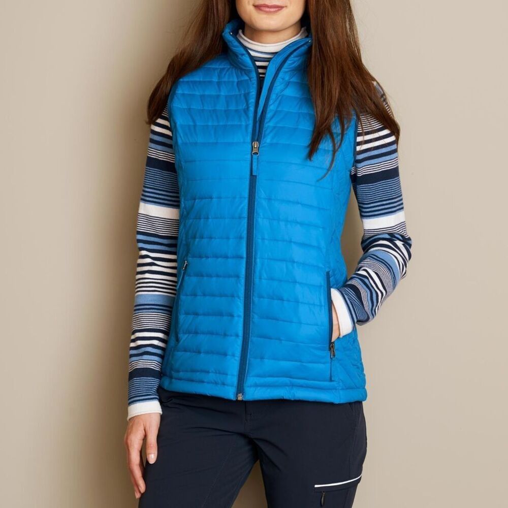 NWT Duluth Trading Women’s Bristaker Winter Vest XS Blue Ski Snow Insulated $80